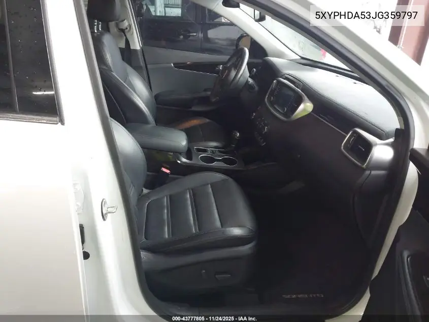 5XYPHDA53JG359797 2018 Kia Sorento 3.3L Ex