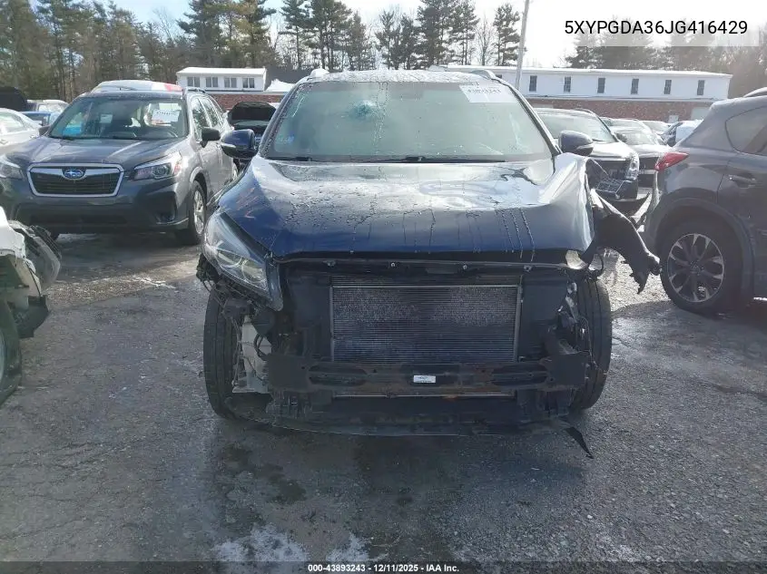 5XYPGDA36JG416429 2018 Kia Sorento 2.4L Lx