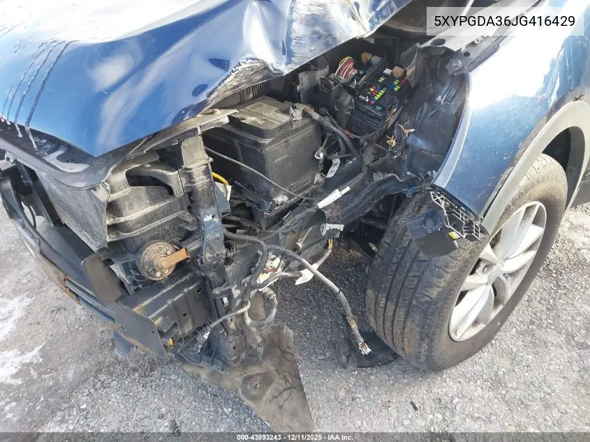 5XYPGDA36JG416429 2018 Kia Sorento 2.4L Lx