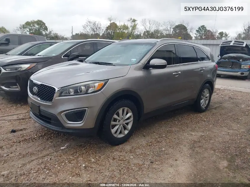 5XYPG4A30JG376199 2018 Kia Sorento 2.4L Lx