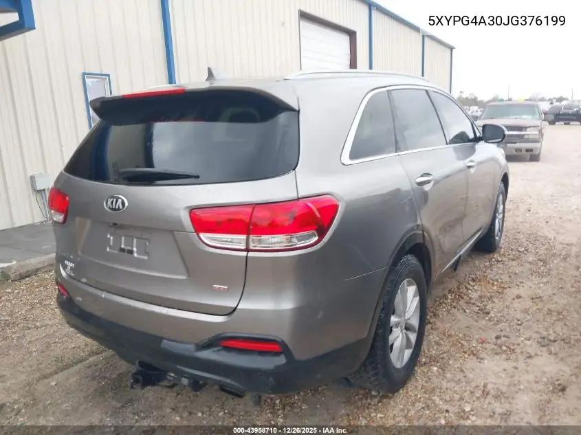 5XYPG4A30JG376199 2018 Kia Sorento 2.4L Lx