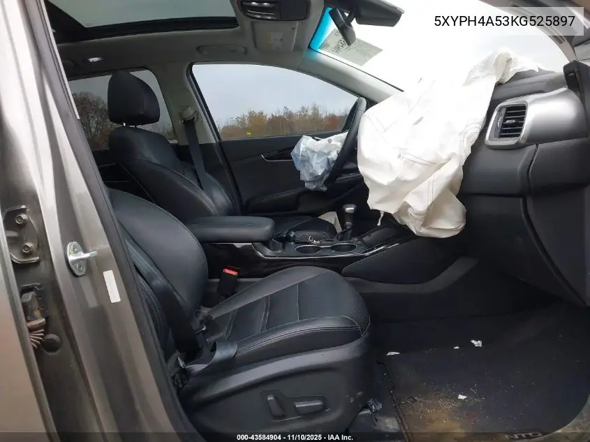 5XYPH4A53KG525897 2019 Kia Sorento 3.3L Ex