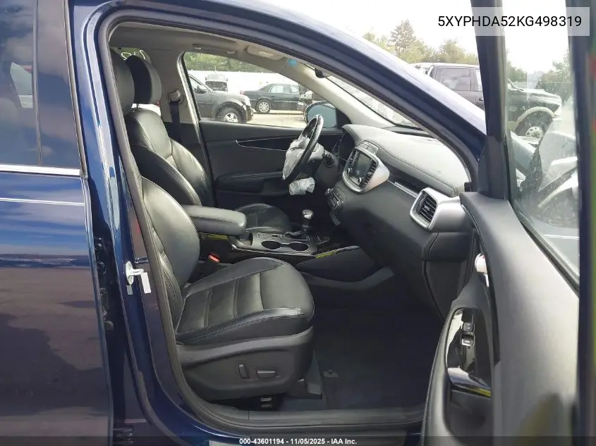 5XYPHDA52KG498319 2019 Kia Sorento 3.3L Ex