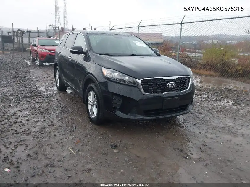 5XYPG4A35KG575315 2019 Kia Sorento 2.4L Lx