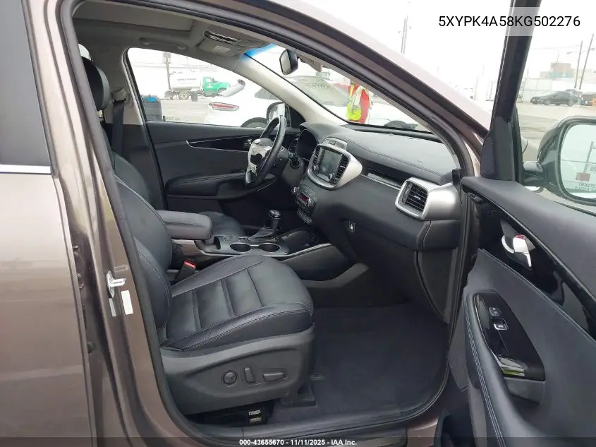 5XYPK4A58KG502276 2019 Kia Sorento 3.3L Sx
