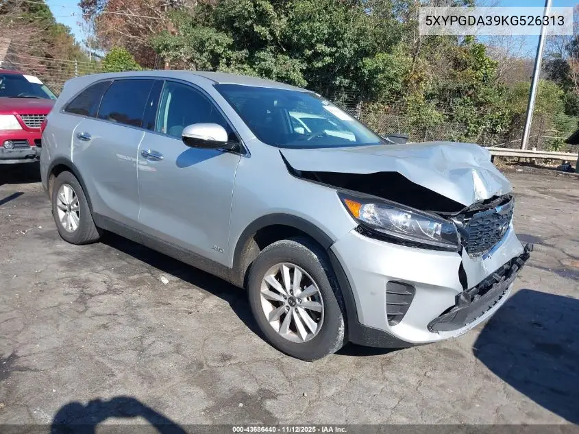 5XYPGDA39KG526313 2019 Kia Sorento 2.4L Lx