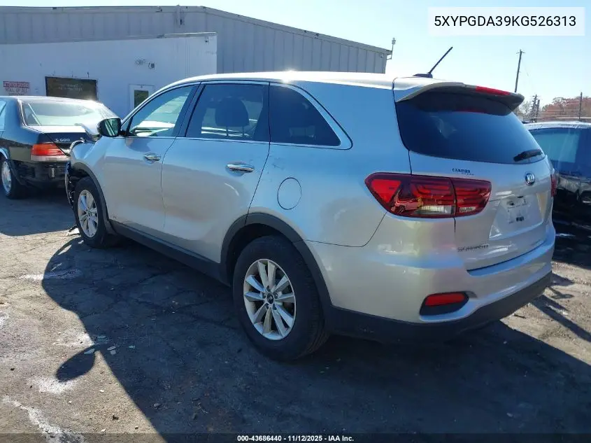 5XYPGDA39KG526313 2019 Kia Sorento 2.4L Lx