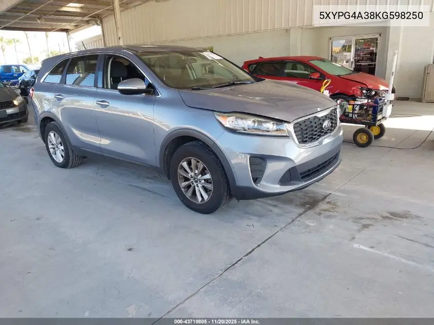 5XYPG4A38KG598250 2019 Kia Sorento 2.4L L