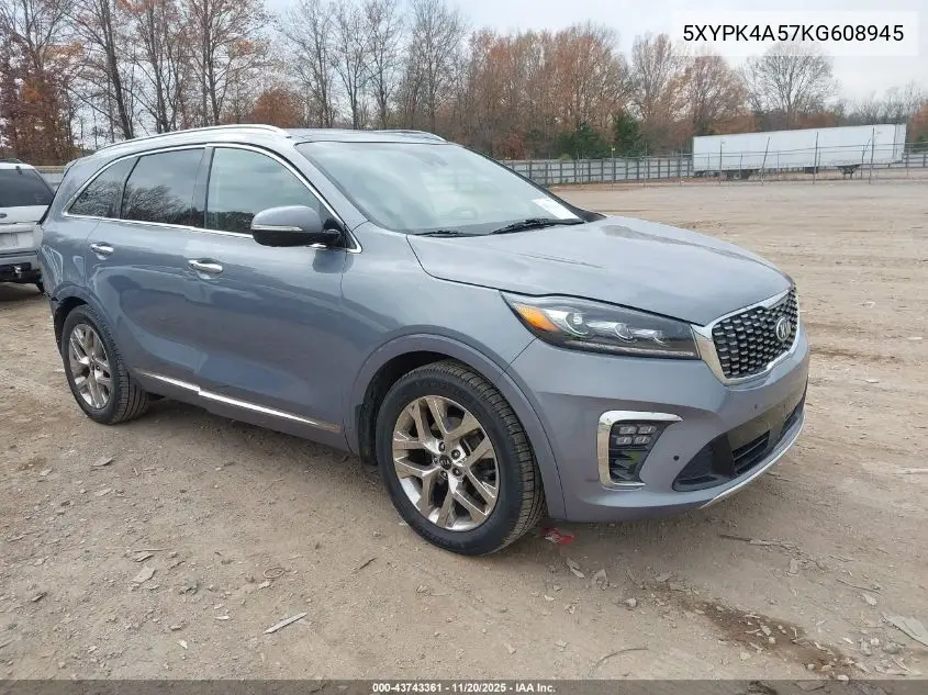 5XYPK4A57KG608945 2019 Kia Sorento 3.3L Sxl