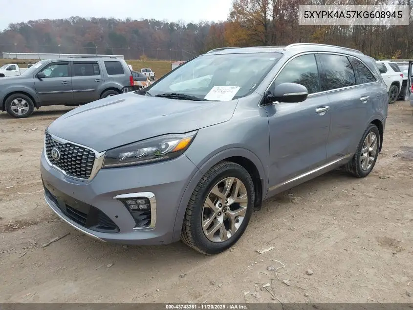5XYPK4A57KG608945 2019 Kia Sorento 3.3L Sxl