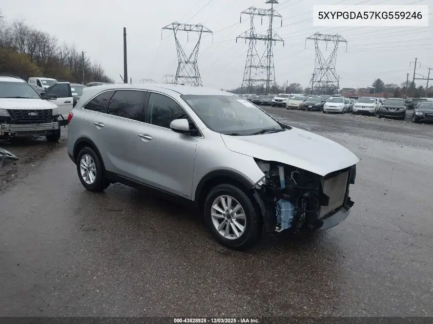 5XYPGDA57KG559246 2019 Kia Sorento 3.3L Lx