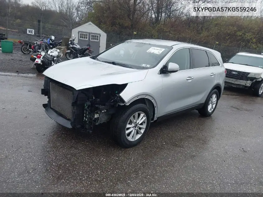 5XYPGDA57KG559246 2019 Kia Sorento 3.3L Lx