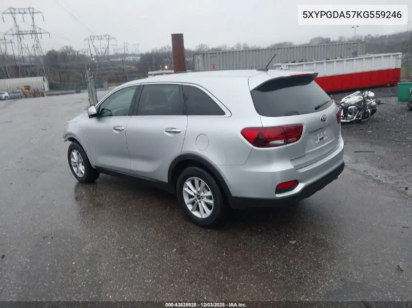 5XYPGDA57KG559246 2019 Kia Sorento 3.3L Lx