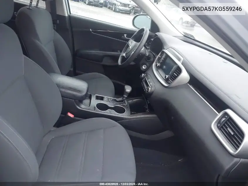 5XYPGDA57KG559246 2019 Kia Sorento 3.3L Lx