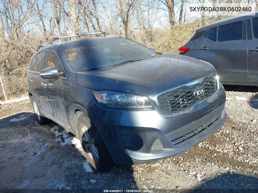 5XYPGDA38KG602460 2019 Kia Sorento 2.4L Lx