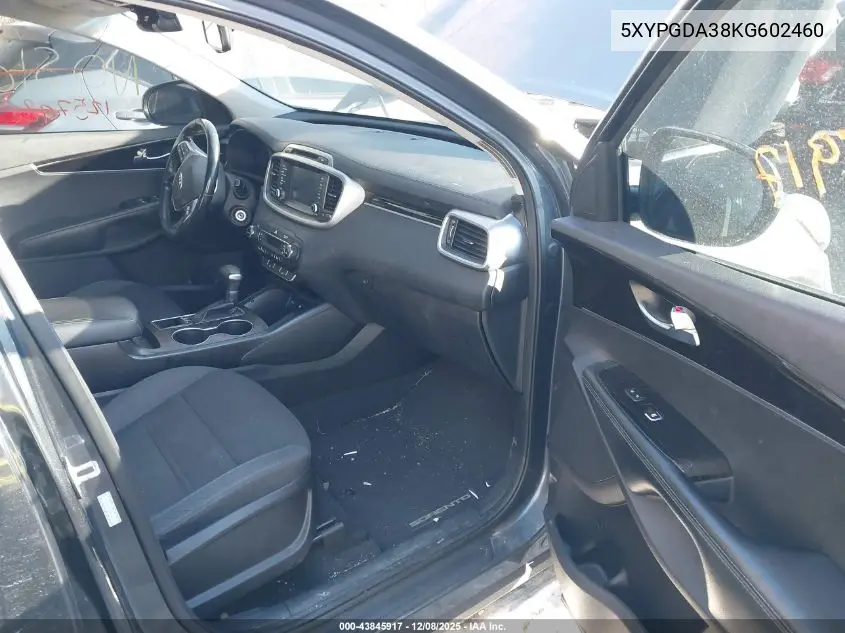 5XYPGDA38KG602460 2019 Kia Sorento 2.4L Lx