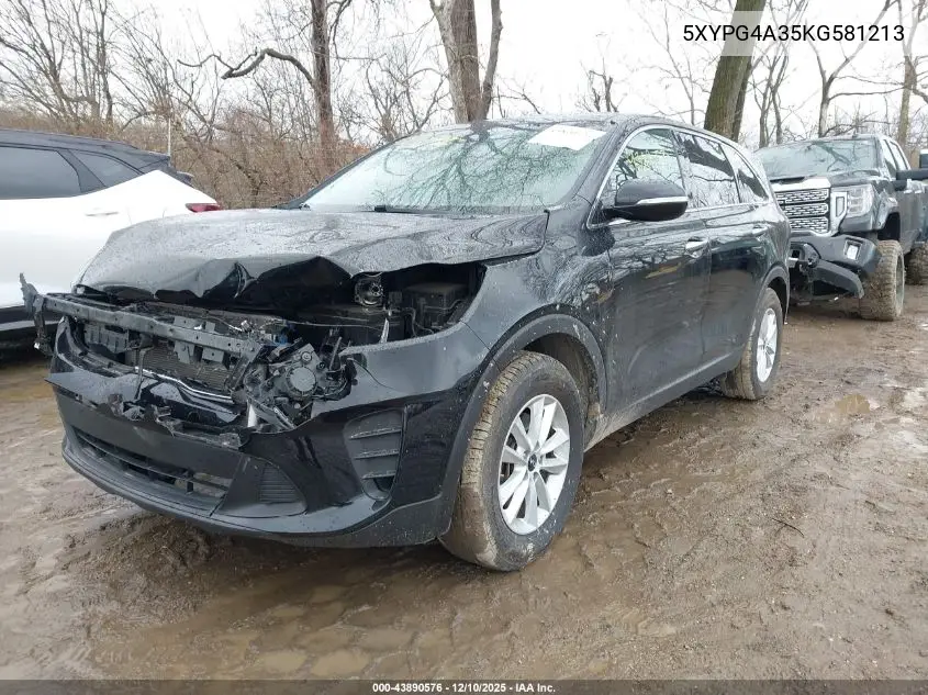 5XYPG4A35KG581213 2019 Kia Sorento 2.4L L