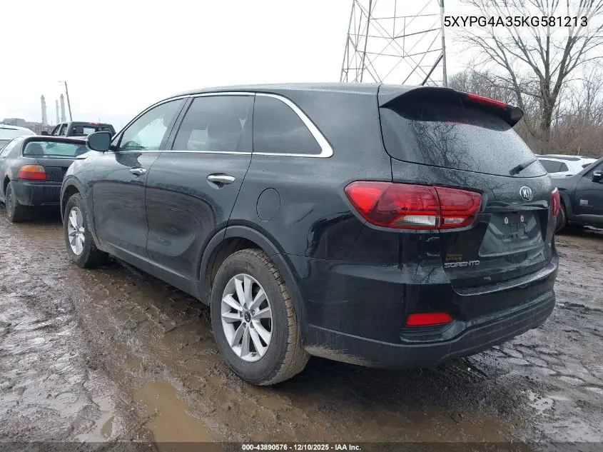 5XYPG4A35KG581213 2019 Kia Sorento 2.4L L