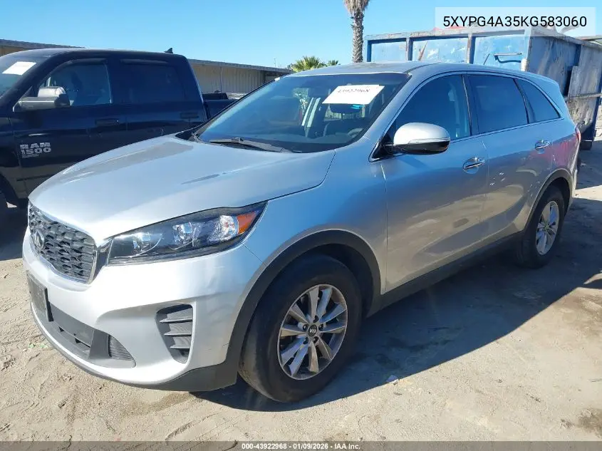 5XYPG4A35KG583060 2019 Kia Sorento 2.4L L