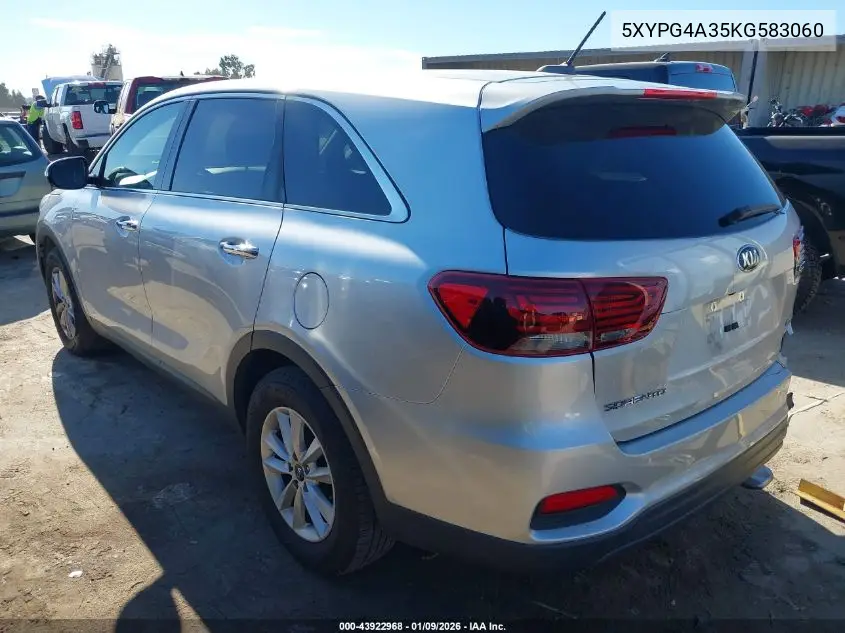 5XYPG4A35KG583060 2019 Kia Sorento 2.4L L