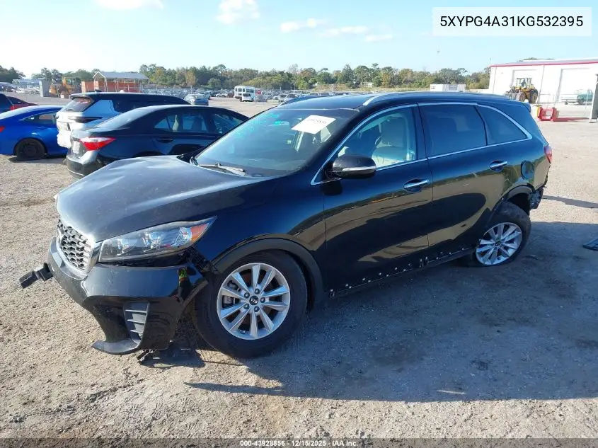 5XYPG4A31KG532395 2019 Kia Sorento 2.4L Lx