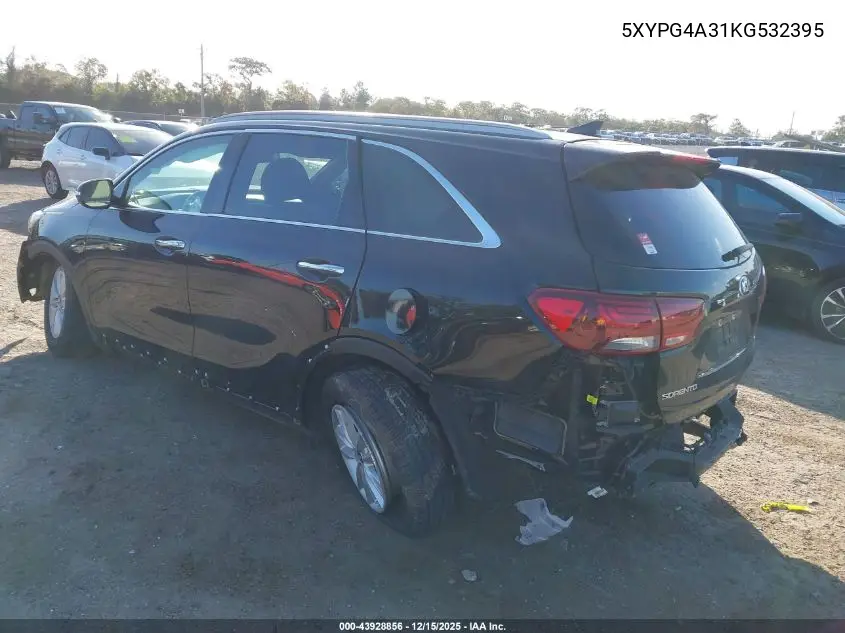 5XYPG4A31KG532395 2019 Kia Sorento 2.4L Lx