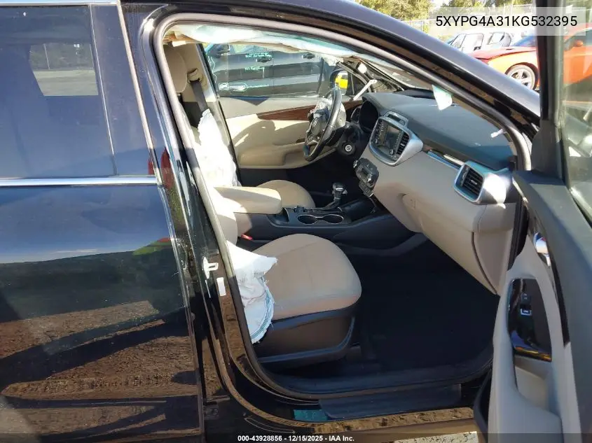 5XYPG4A31KG532395 2019 Kia Sorento 2.4L Lx