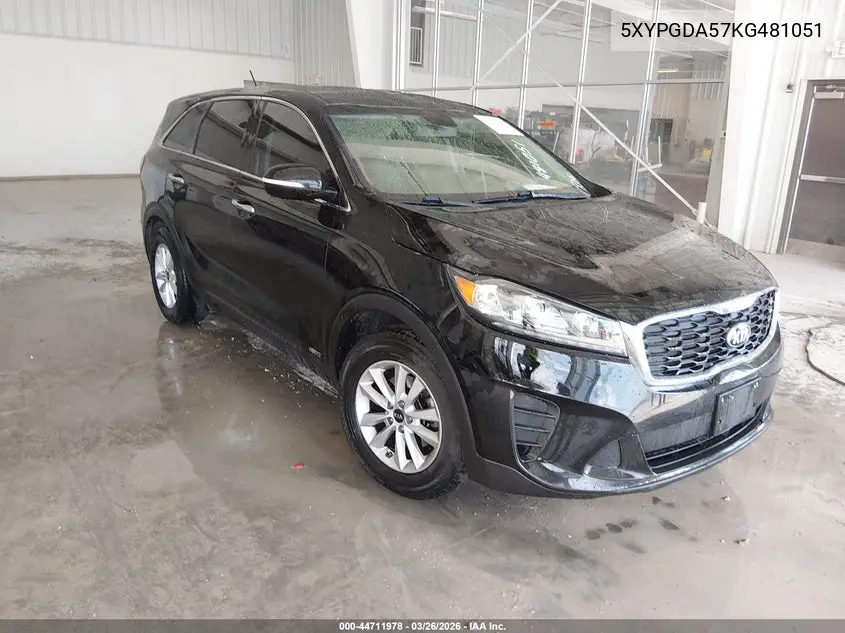 5XYPGDA57KG481051 2019 Kia Sorento 3.3L Lx