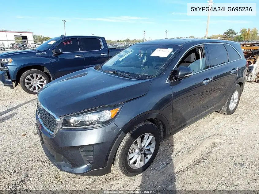 5XYPG4A34LG695236 2020 Kia Sorento 2.4L Lx