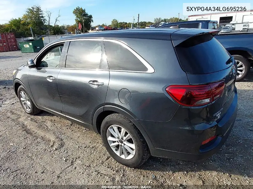 5XYPG4A34LG695236 2020 Kia Sorento 2.4L Lx