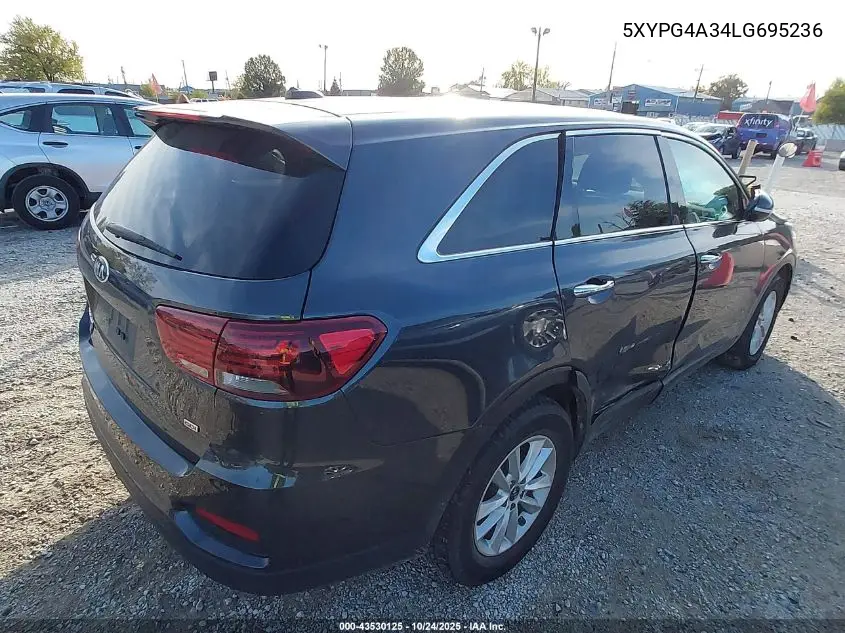 5XYPG4A34LG695236 2020 Kia Sorento 2.4L Lx