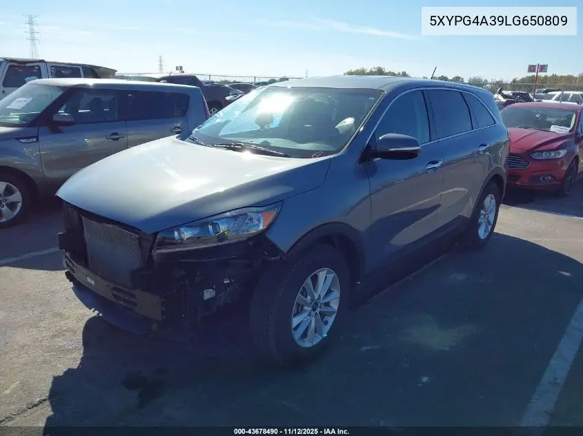 5XYPG4A39LG650809 2020 Kia Sorento 2.4L Lx