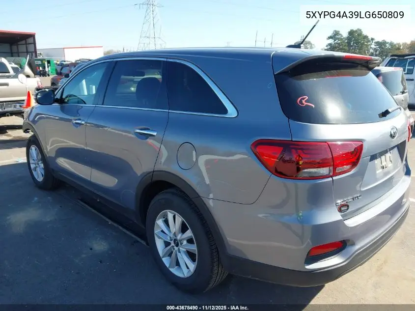 5XYPG4A39LG650809 2020 Kia Sorento 2.4L Lx