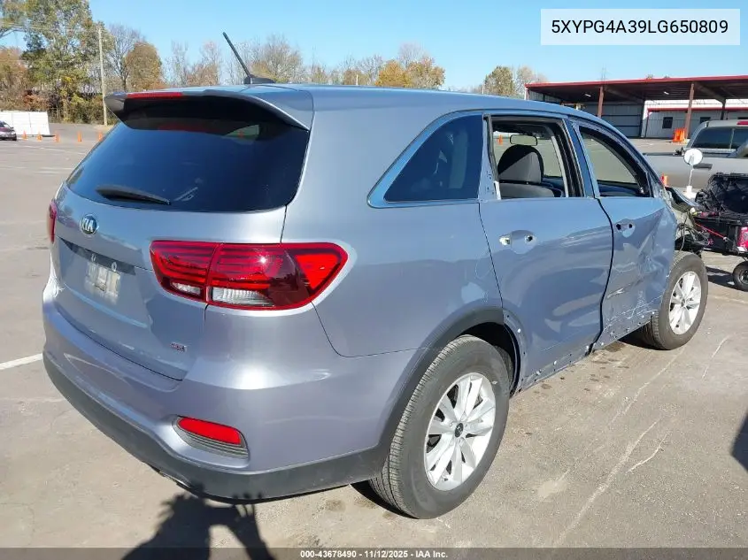 5XYPG4A39LG650809 2020 Kia Sorento 2.4L Lx