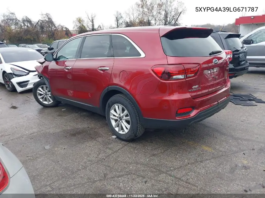 5XYPG4A39LG671787 2020 Kia Sorento 2.4L Lx
