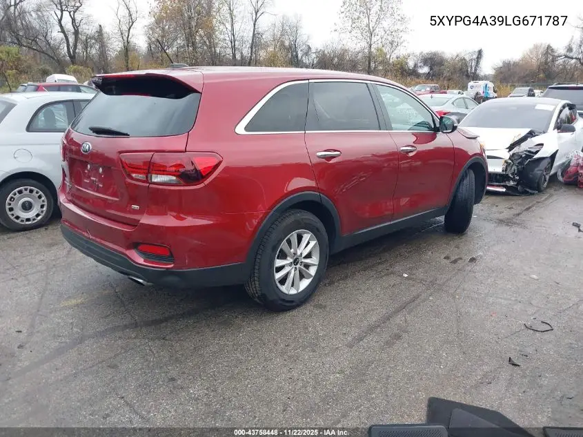 5XYPG4A39LG671787 2020 Kia Sorento 2.4L Lx