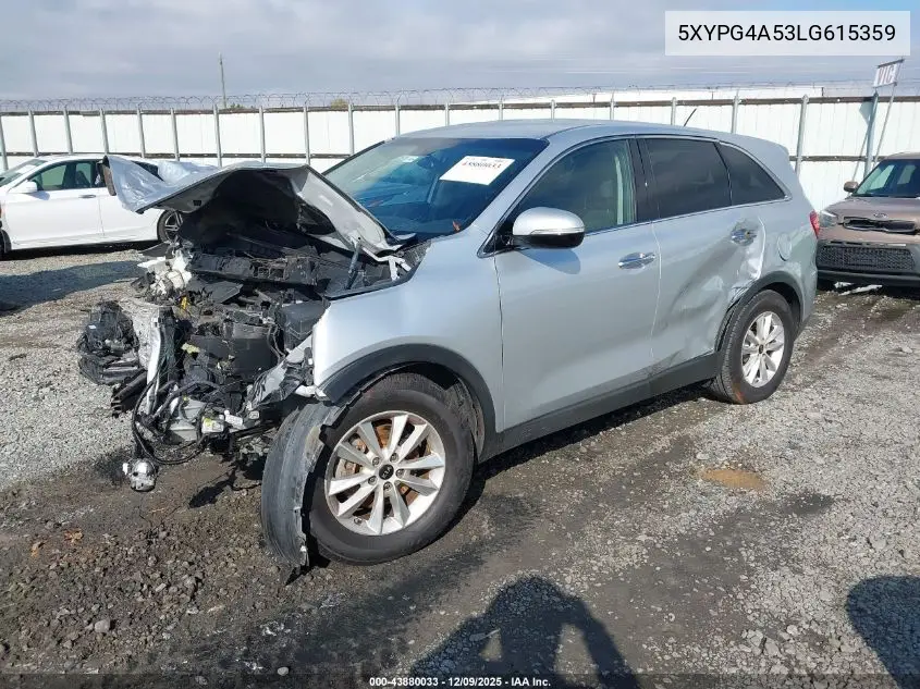 5XYPG4A53LG615359 2020 Kia Sorento 3.3L Lx