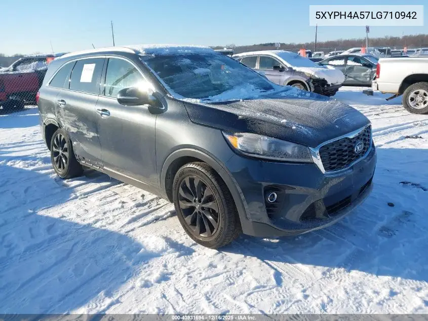 5XYPH4A57LG710942 2020 Kia Sorento 3.3L Ex