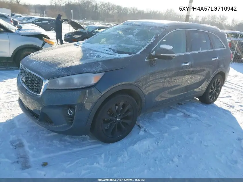 5XYPH4A57LG710942 2020 Kia Sorento 3.3L Ex