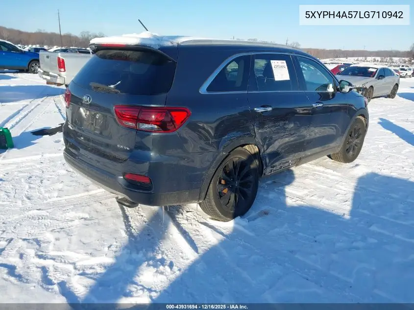 5XYPH4A57LG710942 2020 Kia Sorento 3.3L Ex