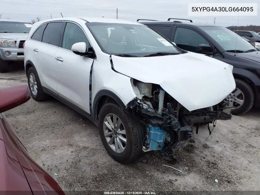 5XYPG4A30LG664095 2020 Kia Sorento 2.4L Lx