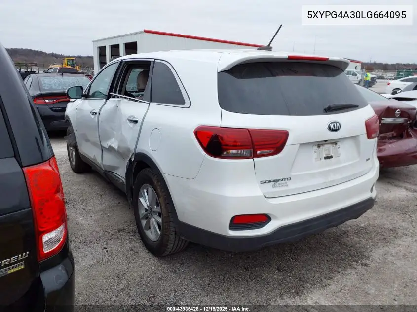 5XYPG4A30LG664095 2020 Kia Sorento 2.4L Lx