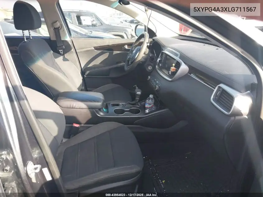 5XYPG4A3XLG711567 2020 Kia Sorento 2.4L Lx