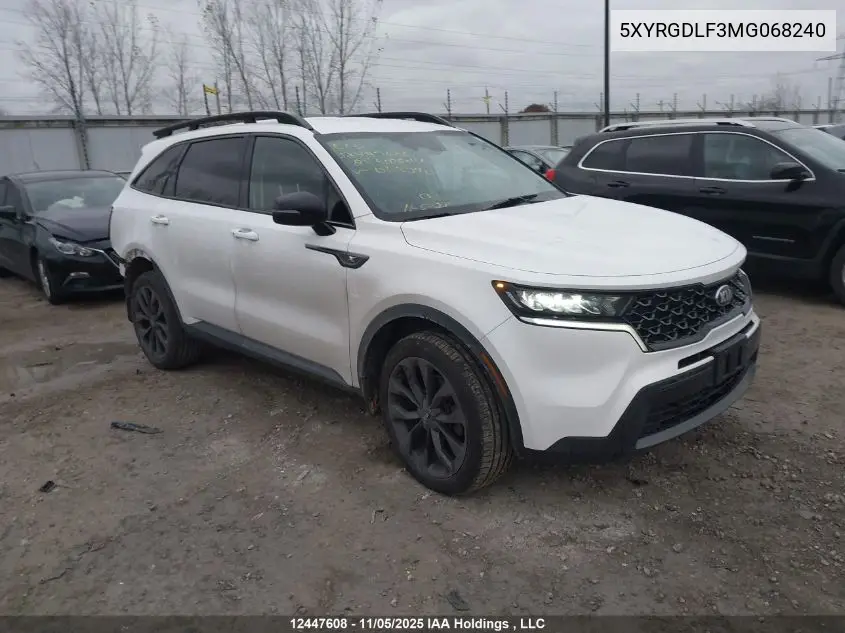 5XYRGDLF3MG068240 2021 Kia Sorento