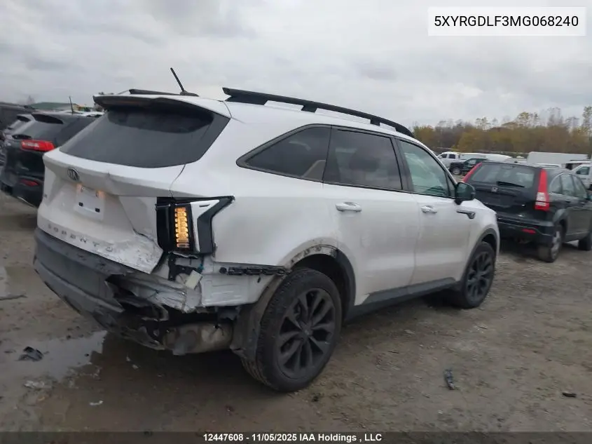 5XYRGDLF3MG068240 2021 Kia Sorento