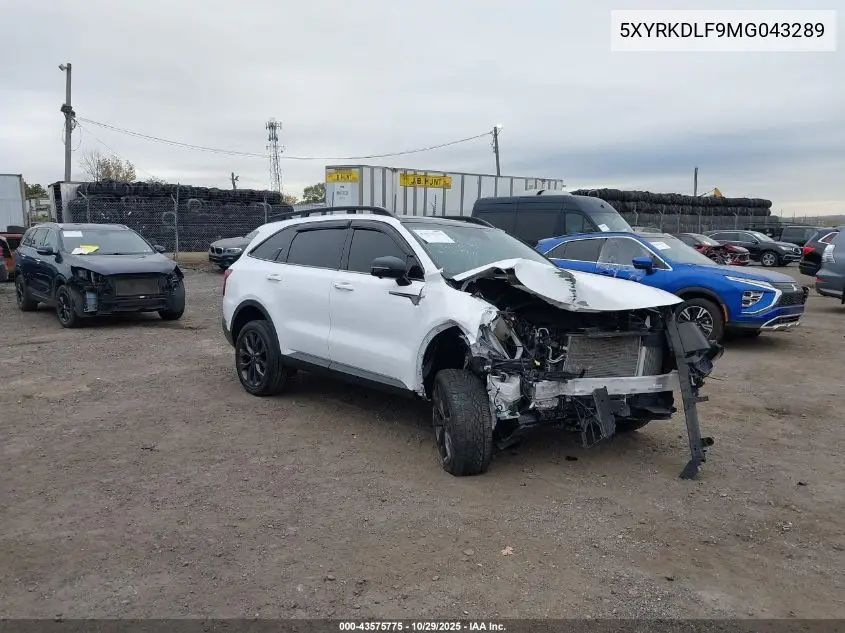 5XYRKDLF9MG043289 2021 Kia Sorento Sx Prestige