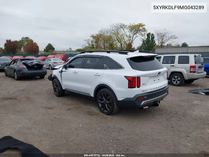 5XYRKDLF9MG043289 2021 Kia Sorento Sx Prestige
