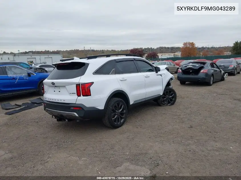 5XYRKDLF9MG043289 2021 Kia Sorento Sx Prestige