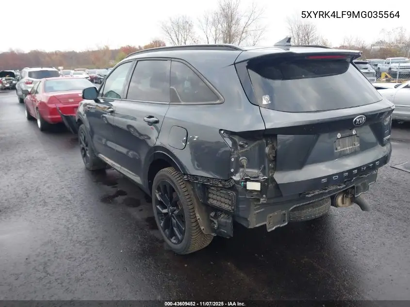 5XYRK4LF9MG035564 2021 Kia Sorento Sx