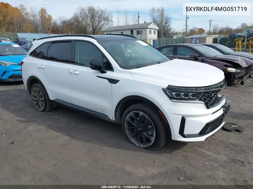 5XYRKDLF4MG051719 2021 Kia Sorento Sx